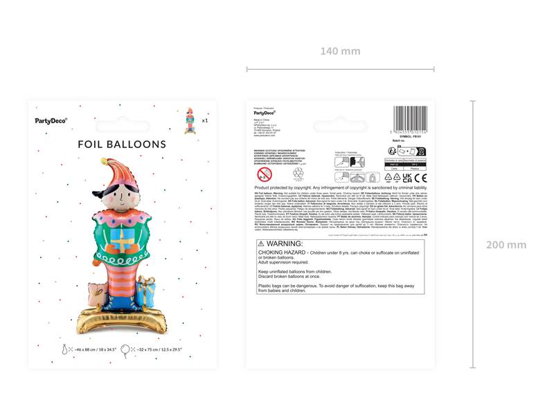 Balon foliowy stojący Elf 46x88 cm FB161