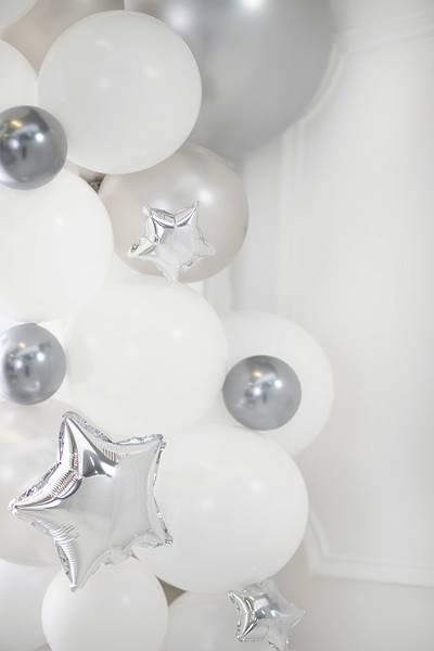 Balony Glossy 12 cm ciemny srebrny 50 sztuk CHB1-5-018C-50 