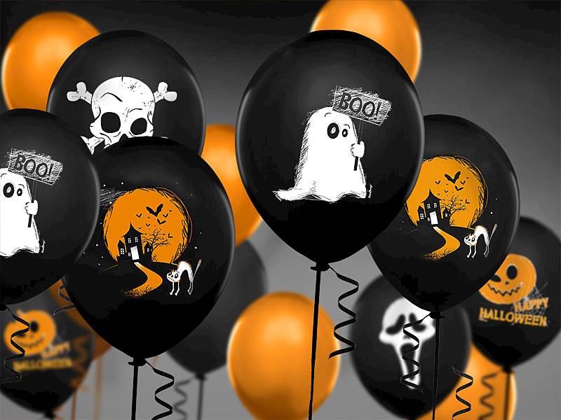 Balony 30cm Duszek Pastel Black 6 sztuk SB14P-122-010-6