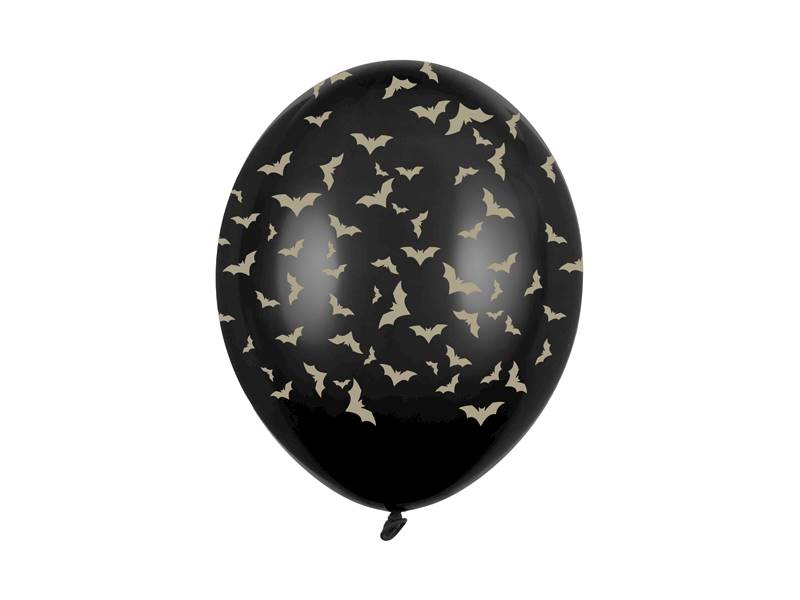 Balony 30 cm Nietoperze Pastel Black 6 sztuk SB14P-292-010-6 