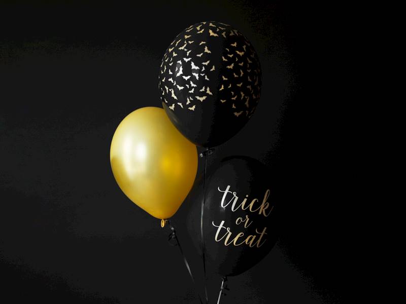 Balony 30 cm Nietoperze Pastel Black 6 sztuk SB14P-292-010-6 