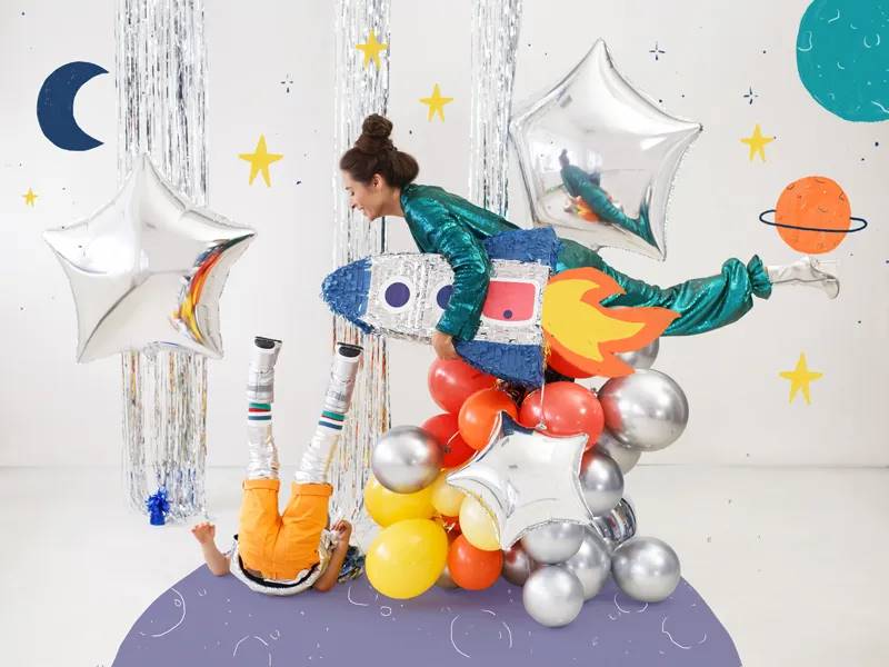 Balony Glossy 30cm srebrny 50 sztuk CHB1-018-50