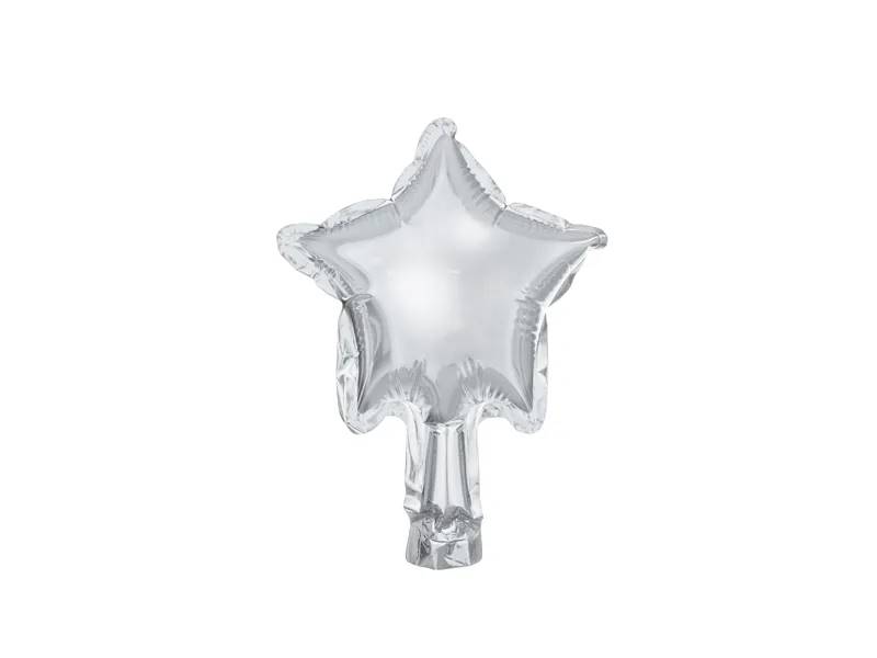 Balony foliowe Gwiazdka 12cm srebrna 25 sztuk FB119M-018