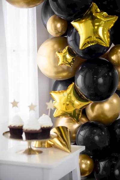 Balony foliowe Gwiazdka 12cm złota 25 sztuk FB119M-019