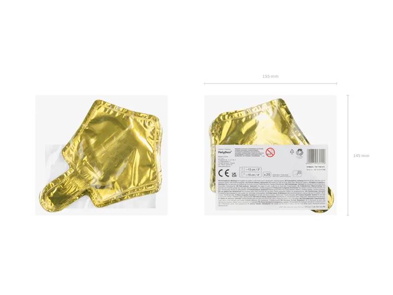 Balony foliowe Gwiazdka 12cm złota 25 sztuk FB119M-019
