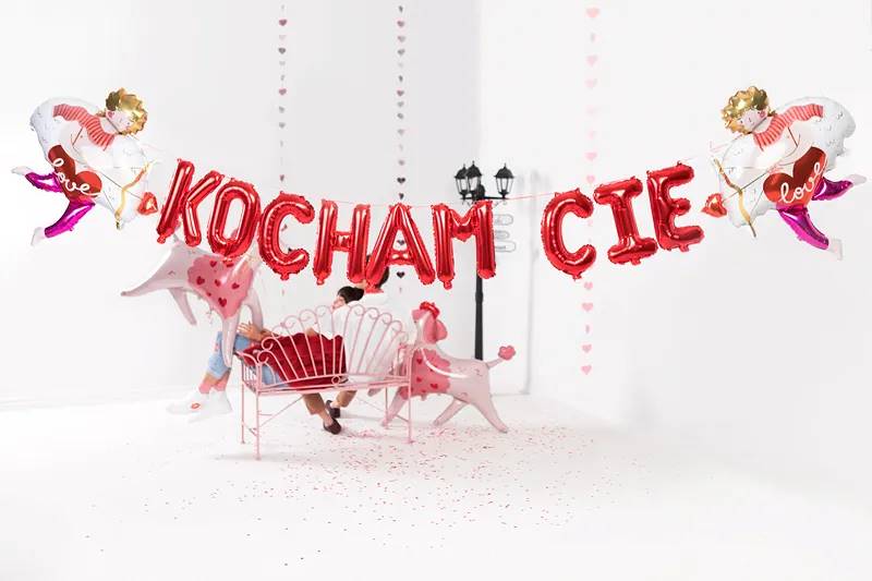 Balon foliowy Girlanda Kocham Cię 285x40 cm czerwony FB183M-007