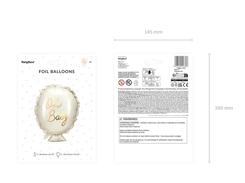 Balon foliowy Oh baby 53x69 cm FB193