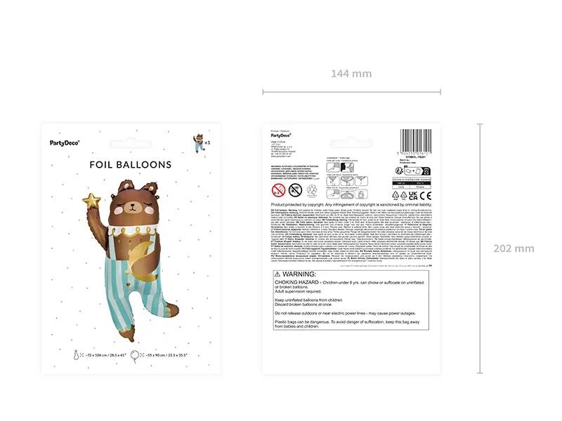 Balon foliowy Miś 72x104 cm FB201