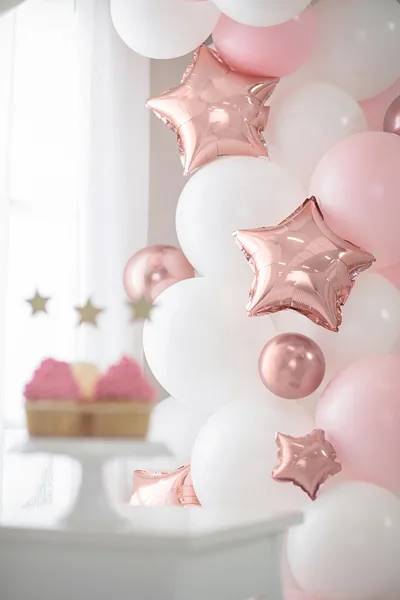 Balony Glossy 12 cm różowe złoto 50 sztuk CHB1-5-019R-50