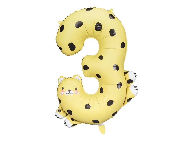 Balon foliowy Cyfra 3 Gepard 68x98 cm FB163-3