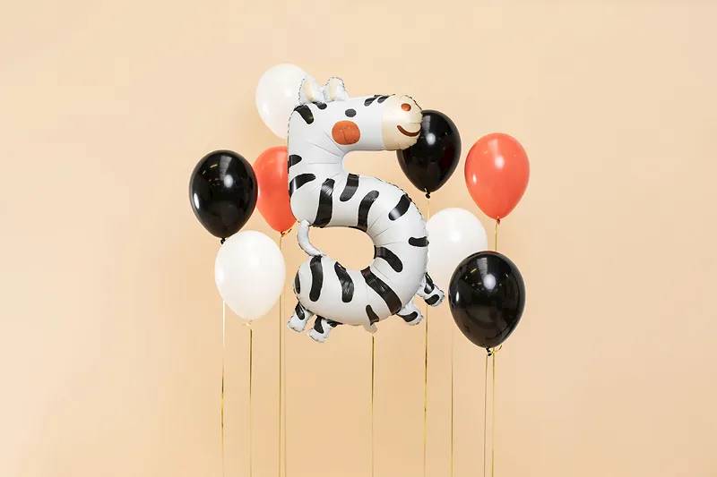 Balon foliowy Cyfra 5 Zebra 68x91 cm FB163-5