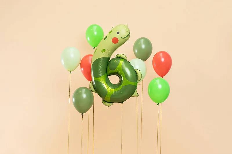 Balon foliowy Cyfra 6 Żółw 75x99 cm FB163-6