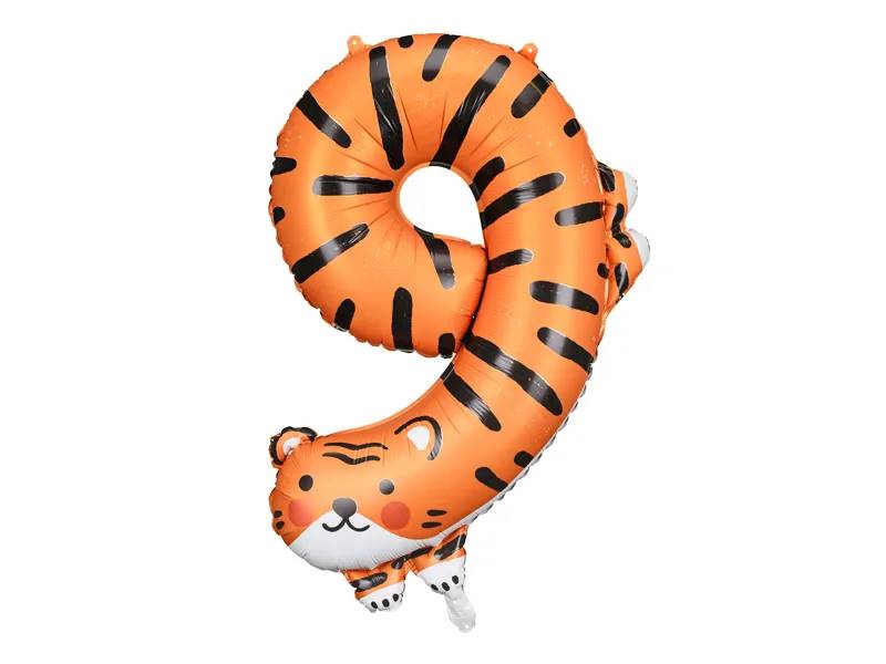 Balon foliowy Cyfra 9 Tygrys 72x87 cm FB163-9