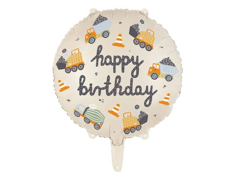 Balon foliowy Pojazdy budowlane 45 cm FB213