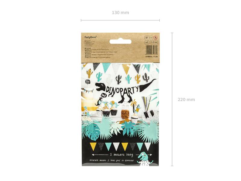 Girlanda Dinozaury Flagi 1,3m FLG6
