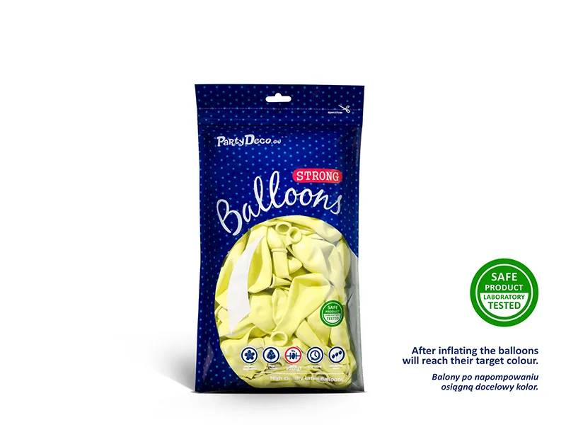 Balony Strong 12cm Pastel Light Yellow Żółte SB5P-084J