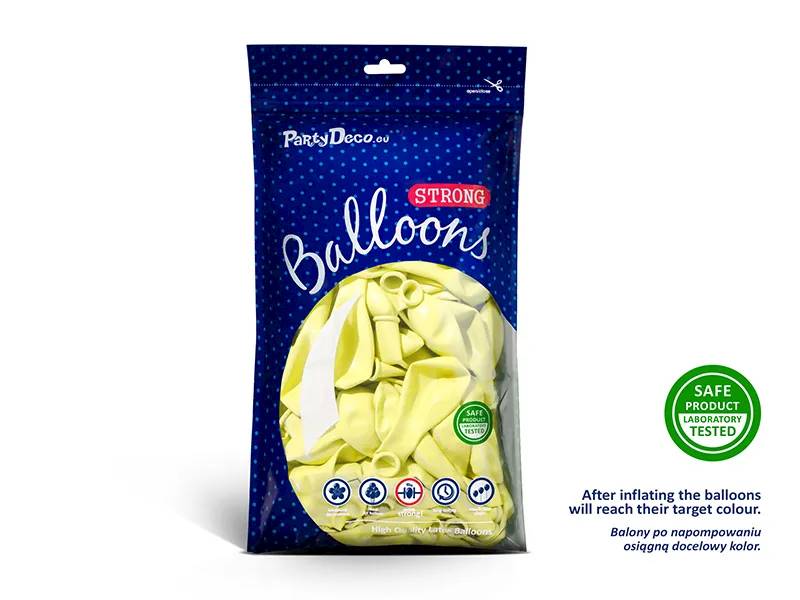 Balony Strong 30cm Pastel Light Yellow Żółte SB14P-084J-50