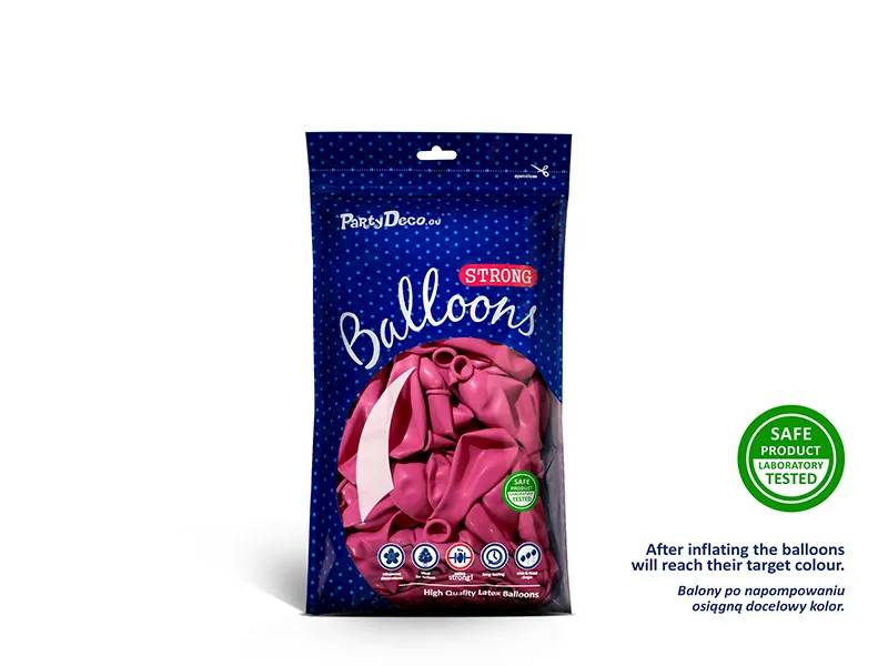 Balony Strong 12cm Pastel Hot Pink 100 sztuk SB5P-006