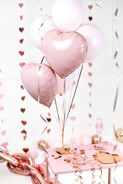 Balon foliowy Serce 45 cm jasny różowy pastelowy różowy FB9P-081J