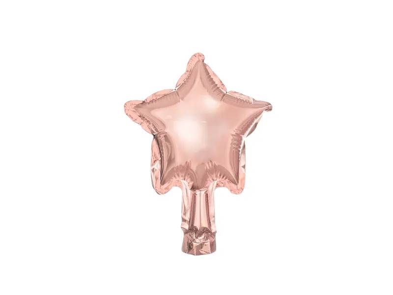 Balony foliowe Gwiazdka 12cm różowe złoto 25 sztuk
