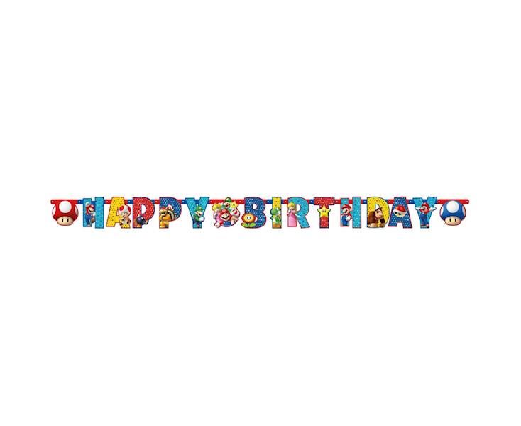 Banner papierowy Super Mario 190 cm
