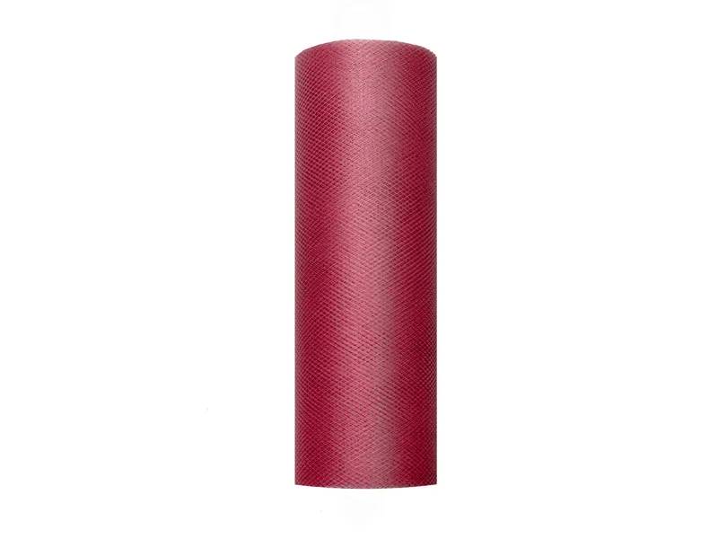 Tiul gładki bordo 0,15 x 9m TIU15-082