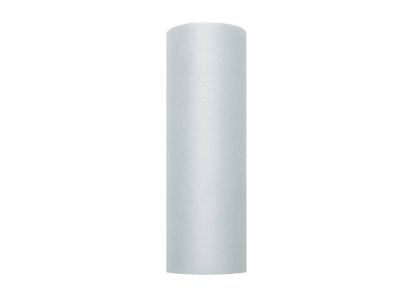Tiul gładki szary 0,15 x 9m TIU15-091