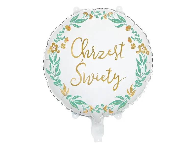 Balon foliowy okrągły ''Chrzest Święty'' 45 cm FB224