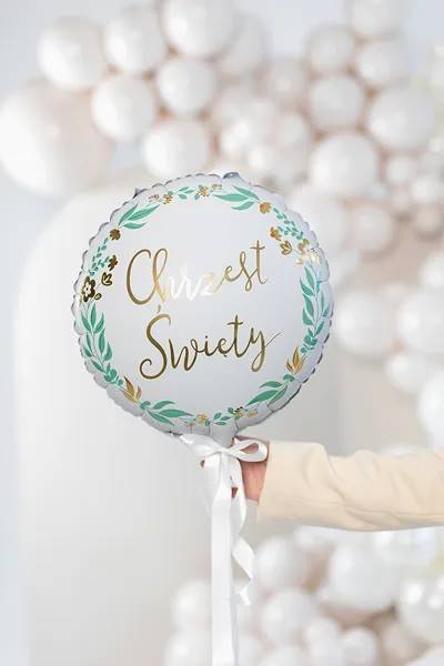 Balon foliowy okrągły ''Chrzest Święty'' 45 cm FB224