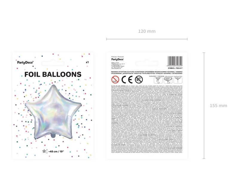 Balon foliowy Gwiazdka opalizujący 48cm FB3I-017