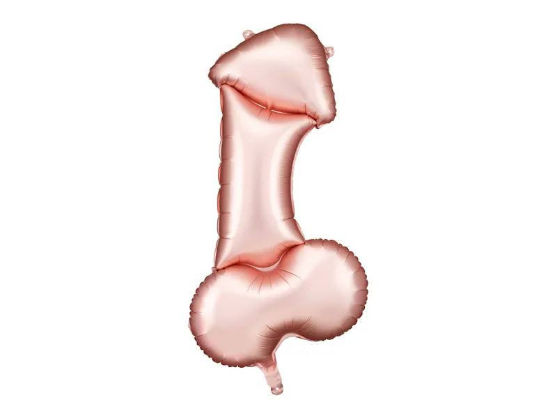 Balon foliowy Penis 55.5x112 cm różowe złoto FB221