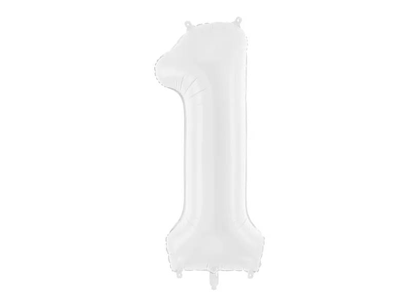Balon foliowy Cyfra ''1'' 86 cm biały FB130-1-008