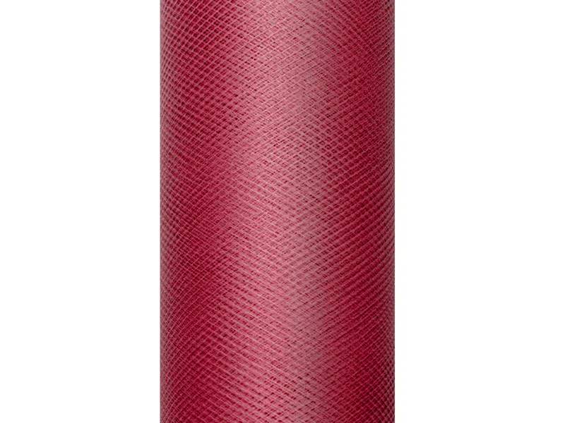 Tiul gładki bordo 0,3 x 9m TIU30-082