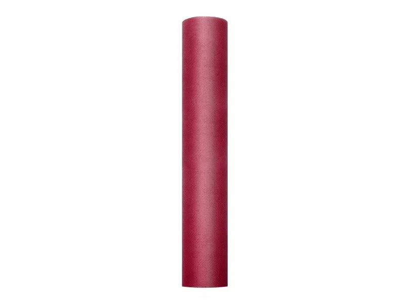 Tiul gładki bordo 0,3 x 9m TIU30-082