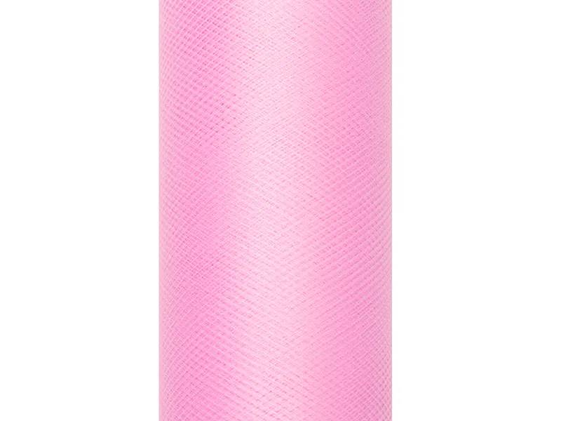 Tiul gładki jasny różowy 0,15 x 9m TIU15-081