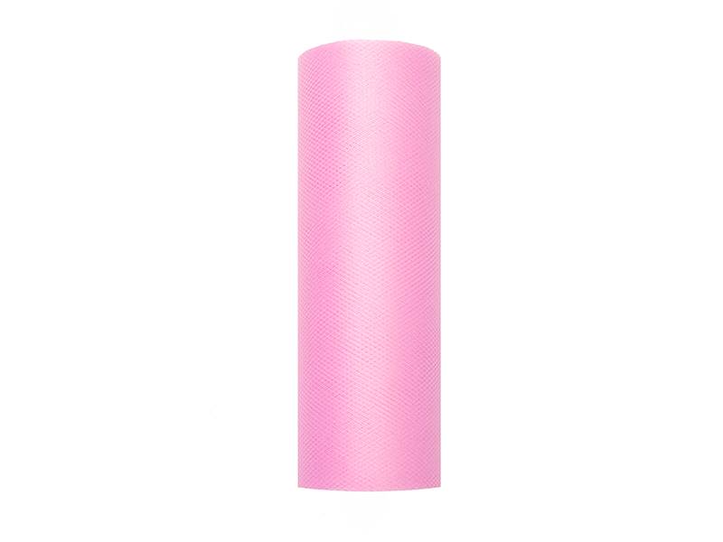 Tiul gładki jasny różowy 0,15 x 9m TIU15-081