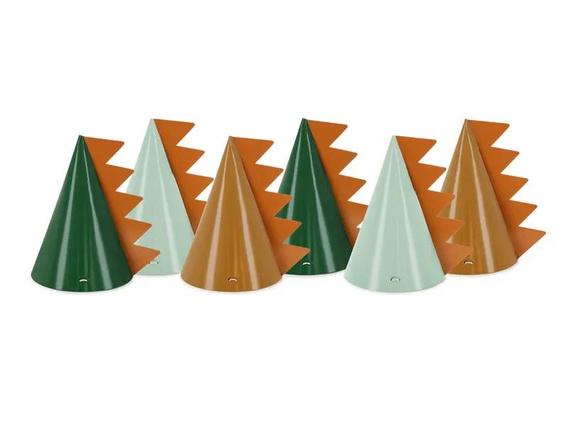 Czapeczki Dinozaury 14 cm 6 sztuk CPP30