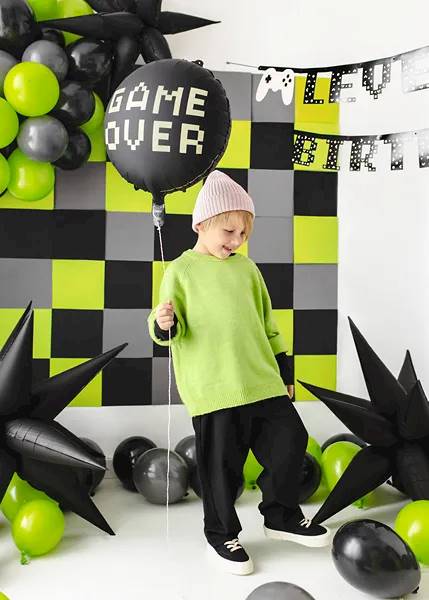 Balon foliowy Game Over 45 cm czarny FB226