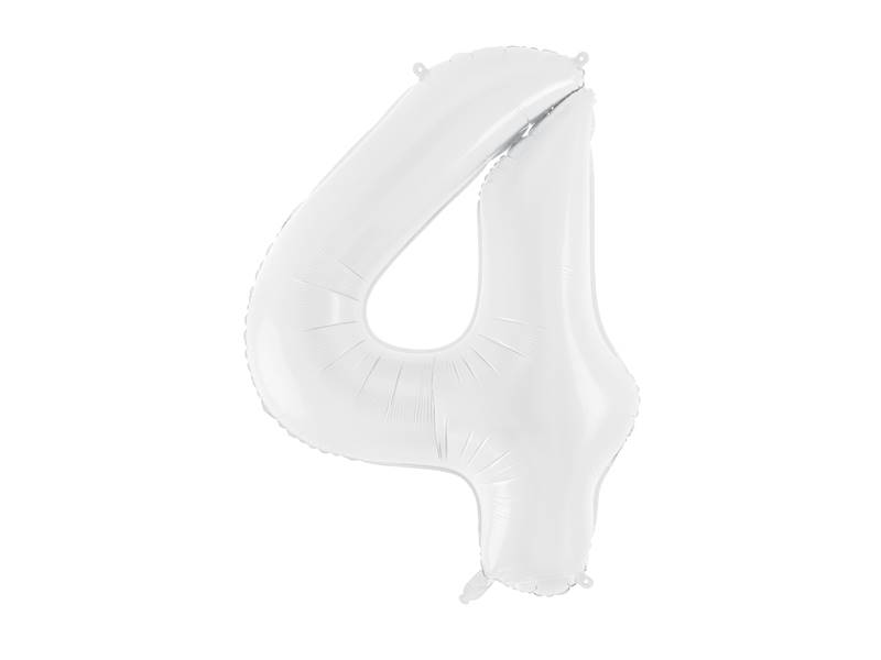 Balon foliowy Cyfra 4 86 cm biały FB130-4-008