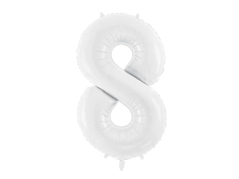 Balon foliowy Cyfra 8 86 cm biały FB130-8-008