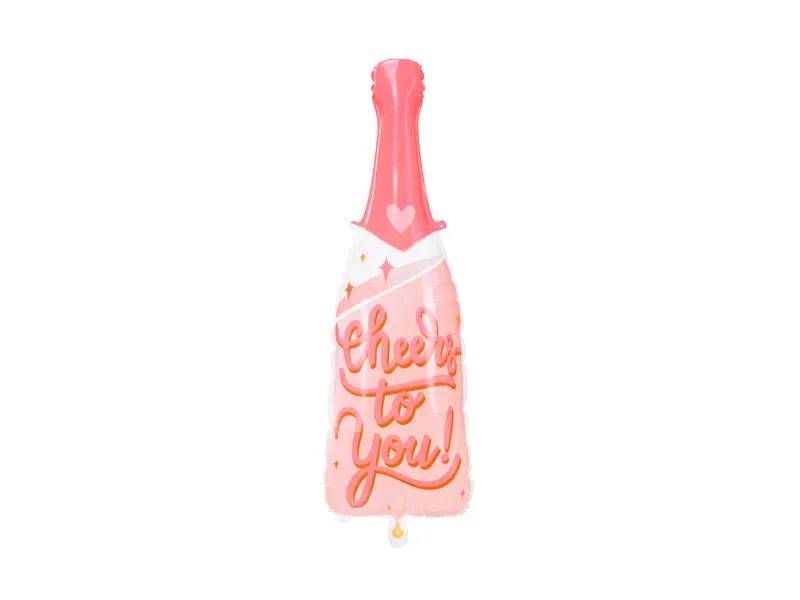 Balon foliowy Butelka Różowy Szampan Cheers To You 38x97 cm FB72