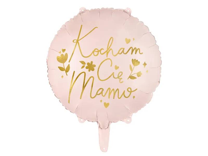 Balon foliowy "Kocham Cię Mamo" 45 cm różowy FB127