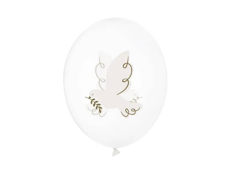 Balony 30 cm Gołąb Crystal Clear 6 sztuk SB14C-204-000-6