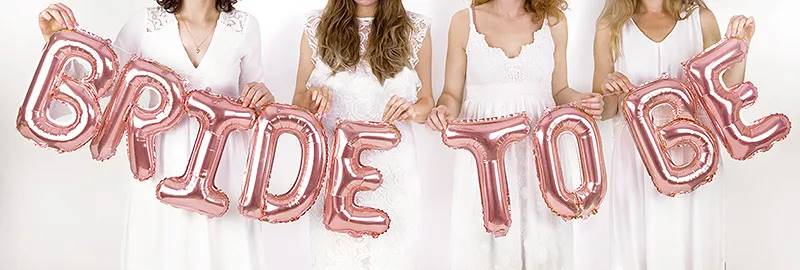 Balon foliowy napis Bride to be 340x35cm różowe złoto FB35M-019R