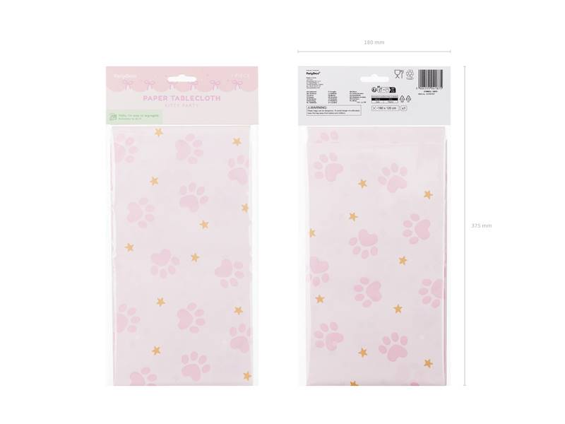Obrus papierowy Kotek Łapki 180x120 cm OBP2
