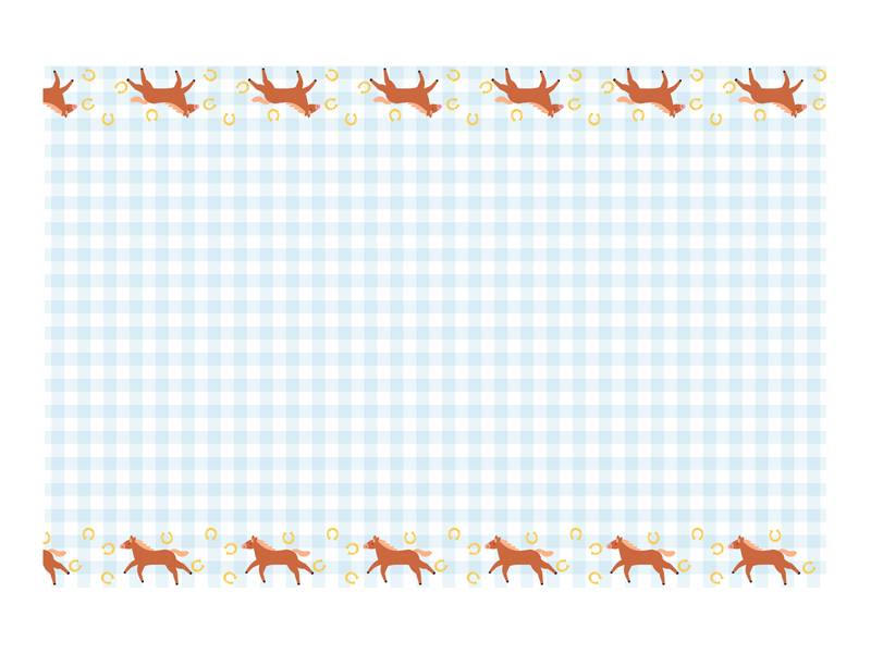 Obrus papierowy Konie Kratka z końmi 180x120 cm OBP3