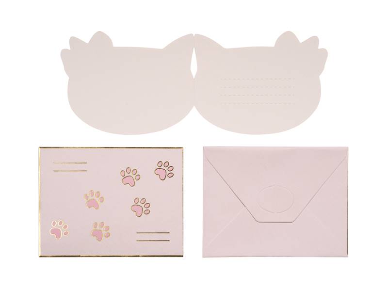 Zaproszenia Kotki Kot 13 x 10cm 6 sztuk ZPP6