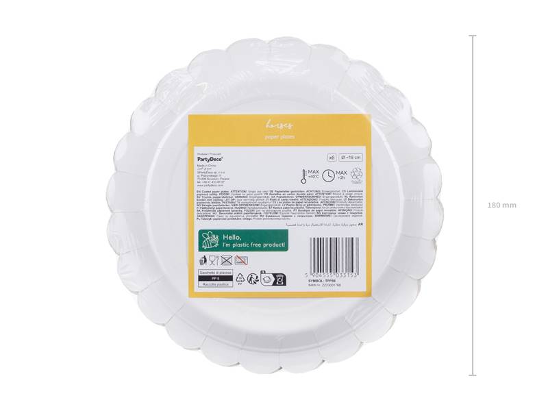 Talerzyki Konie Koń 18 cm 6 sztuk TPP89