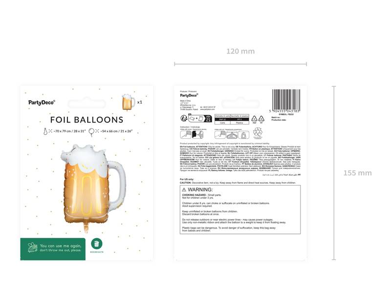 Balon foliowy Piwo 66 x 54 cm FB232
