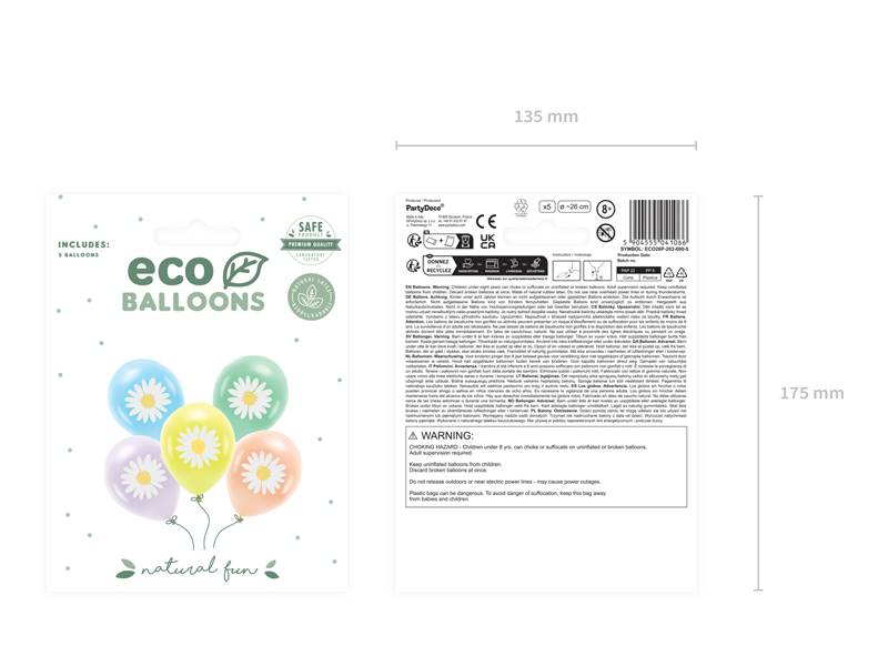 Balony lateksowe Stokrotki 5 sztuk ECO30P-201-000-5 30cm